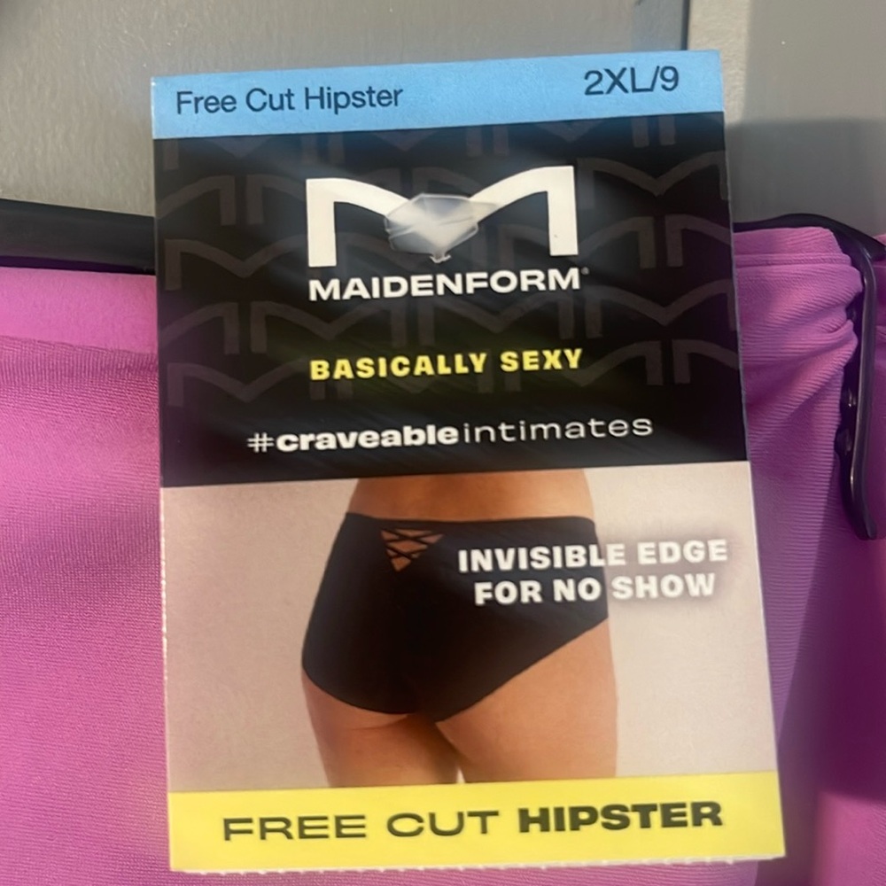 NWT Maidenform Bikini Panty Pink Hipster Whimsical Romantic Sissy Feminine Boho